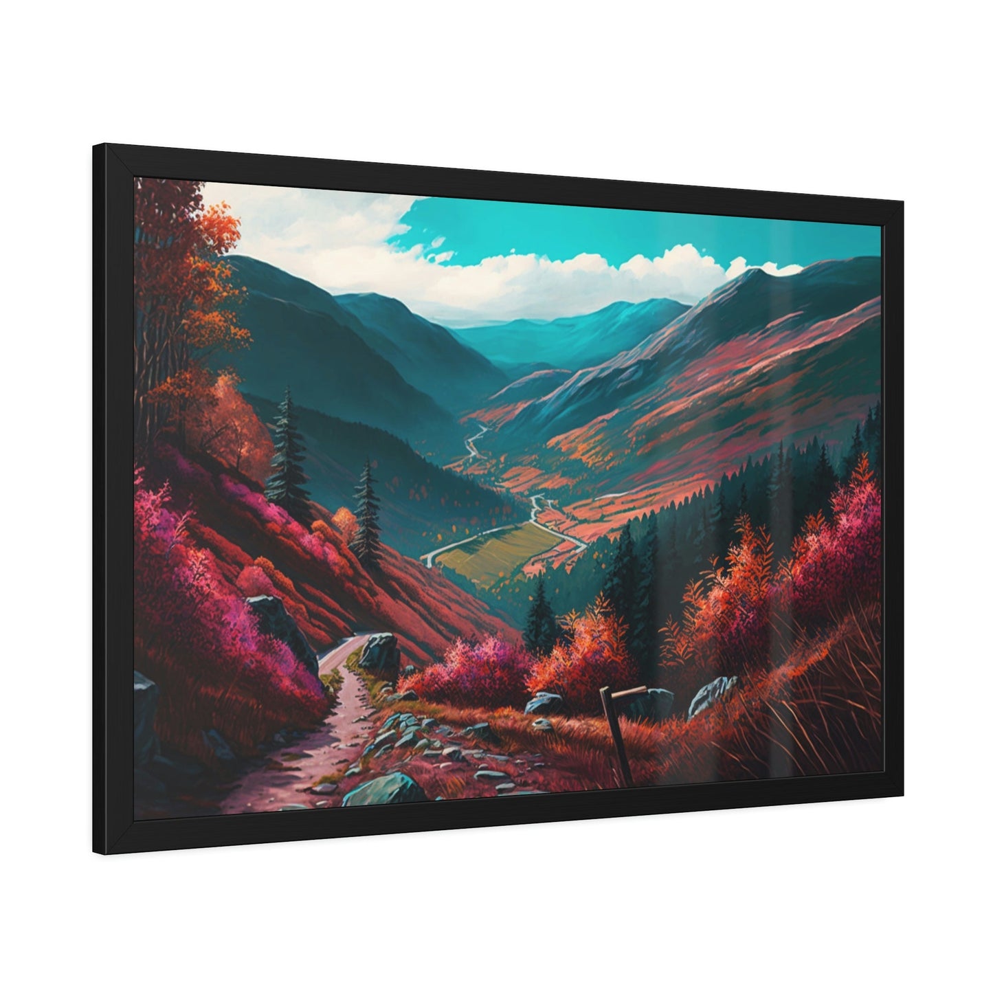 Mystical Beauty of the Valley: Canvas and Poster with Serene Landscape