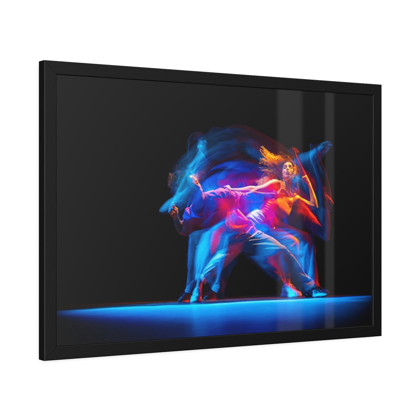 The Joy of Movement: Framed Canvas & Poster of a Dancer in Full Motion