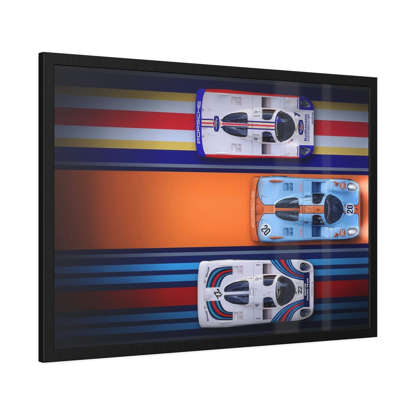 Speed Demons: A Canvas & Poster Print of a Porsche on the Racetrack