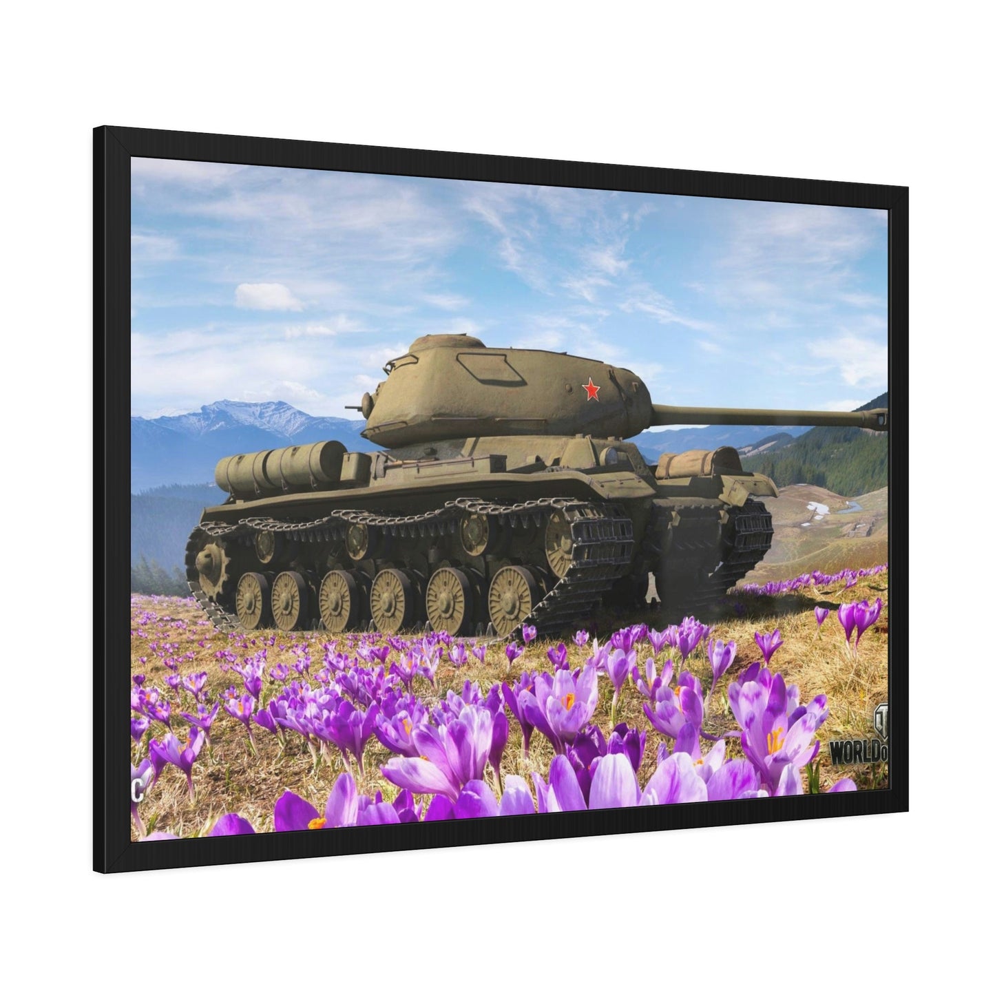 Strategic Brilliance: Framed Canvas Showcasing World of Tanks Tactics