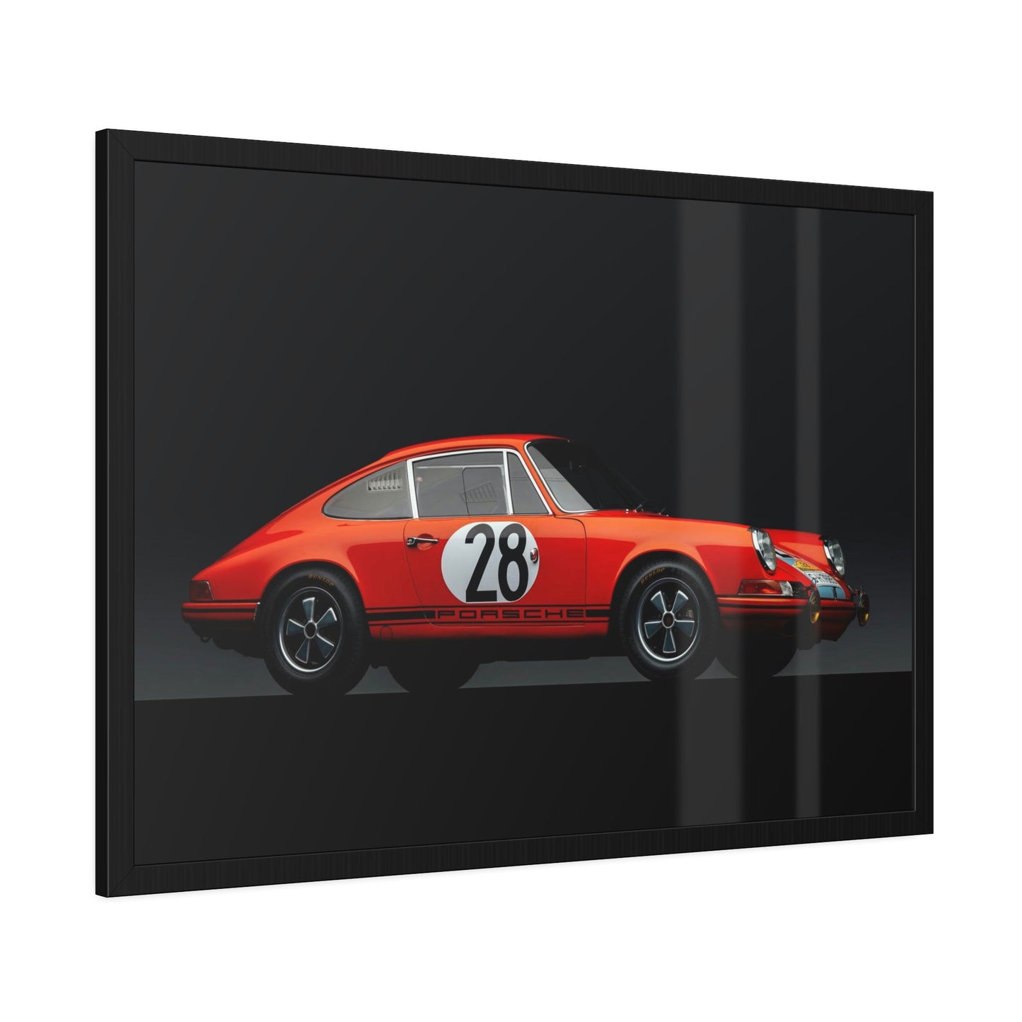 Iconic Porsche: A High-Quality Print on Canvas for Fans of Classic Cars