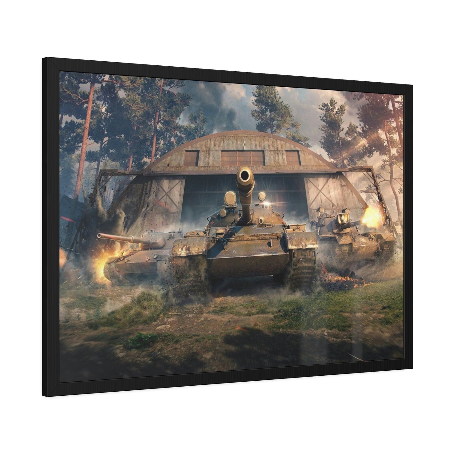 Steel Titans Clash: World of Tanks Сanvas Wall Art for Your Space