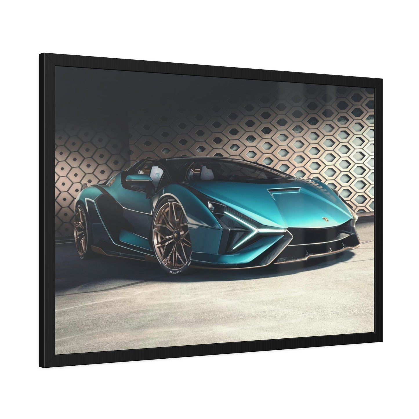 Italian Craftsmanship at its Best: High-Quality Framed Canvas Lamborghini Art