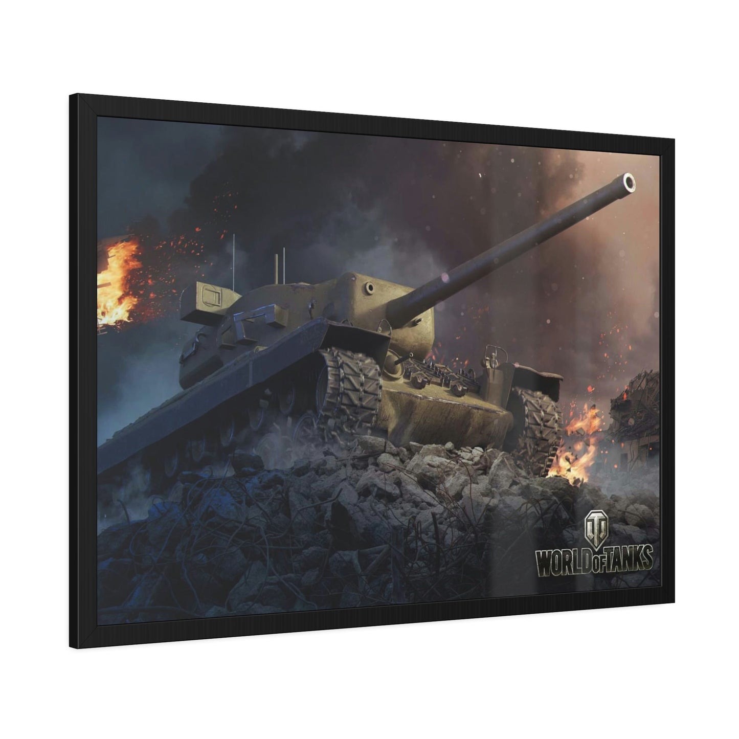 Armored Warriors in Motion: Striking World of Tanks Canvas Wall Art