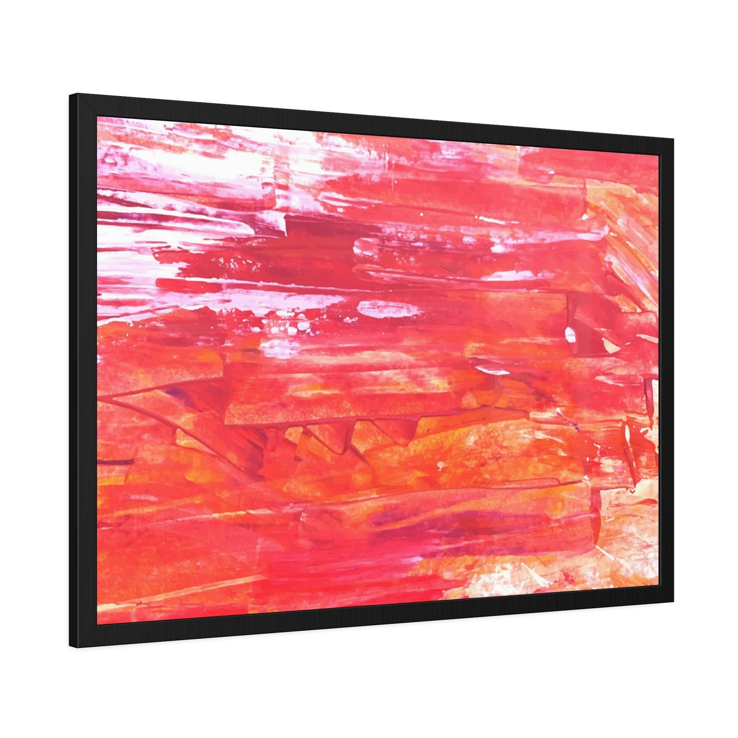 Red Inspiration: A Mesmerizing Print on Natural Canvas for Your Wall Decor