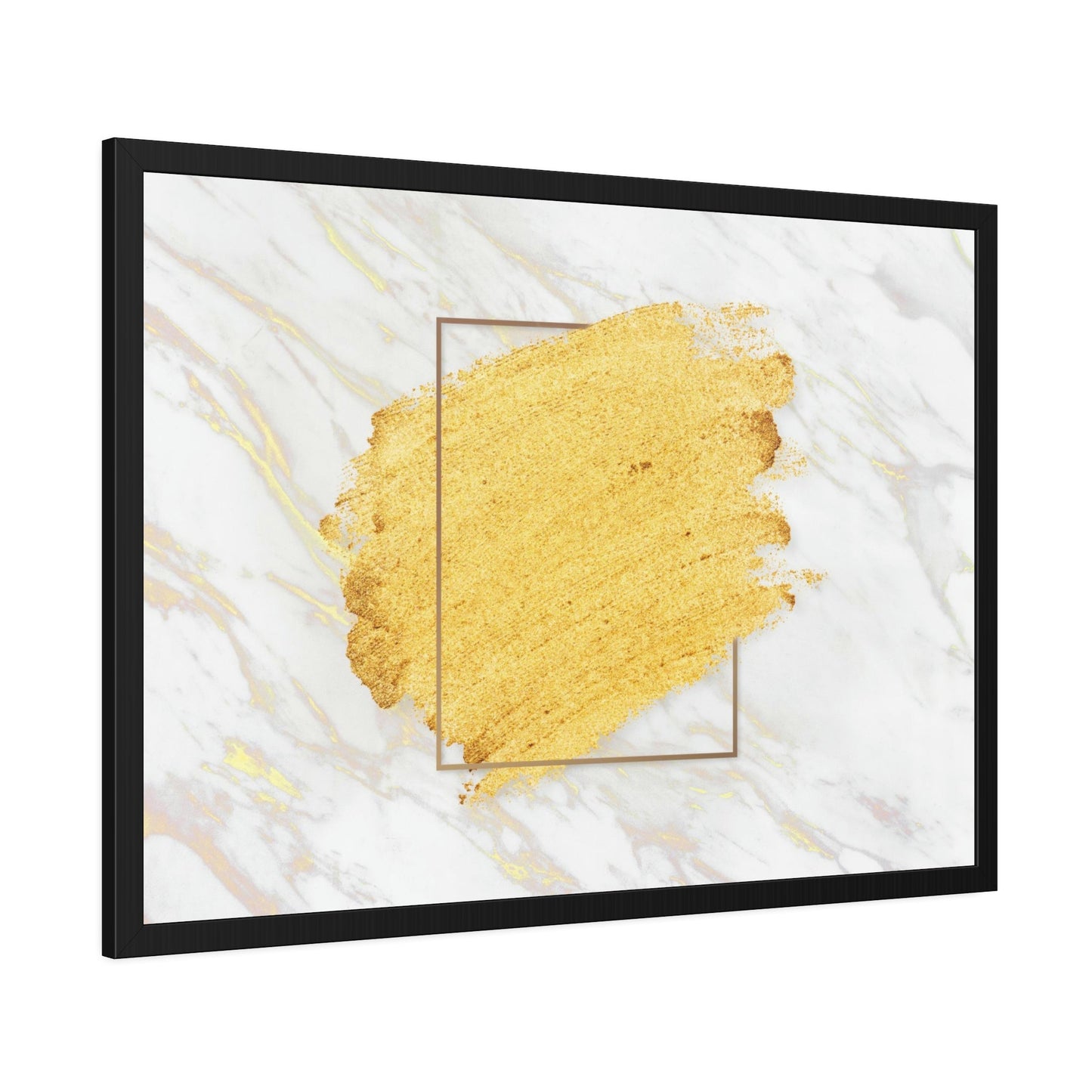 Golden Reflections: Captivating Print on Canvas of Abstract Gold Wall Art