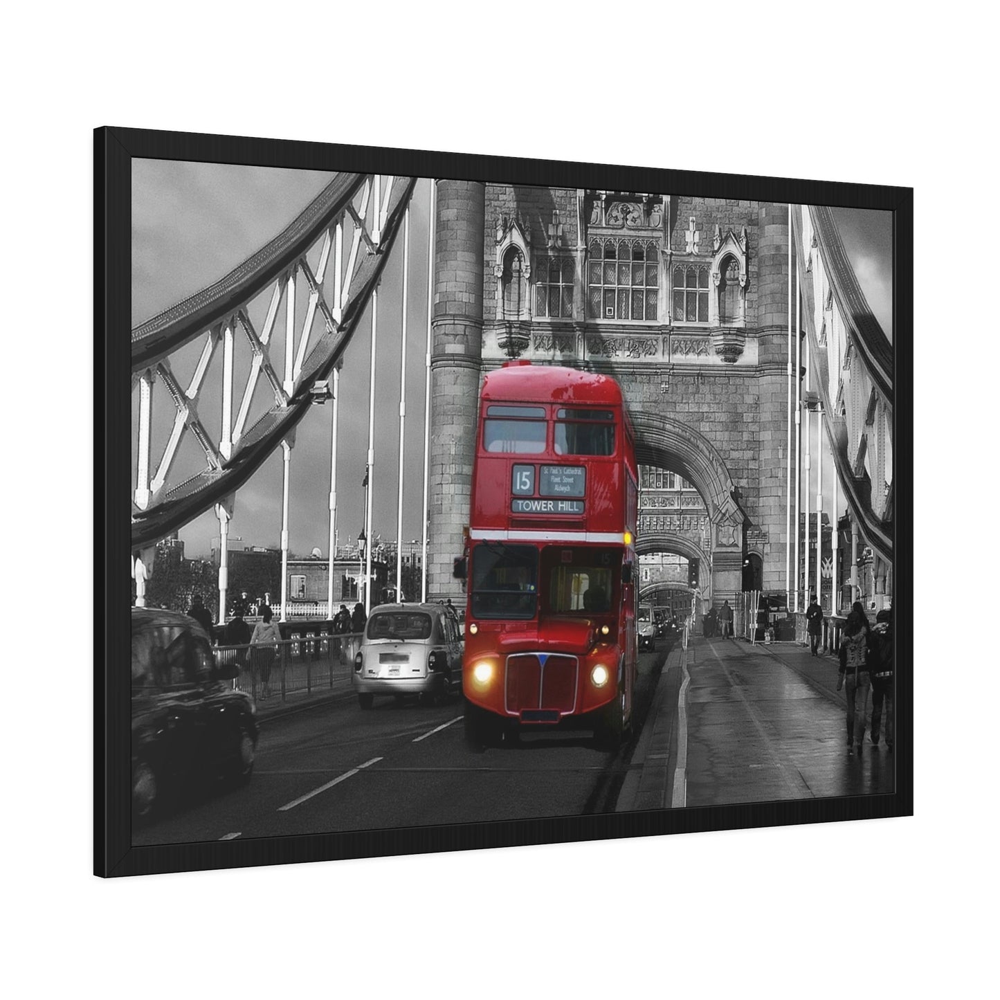 City Rhythms: High-Quality Print on Canvas & Poster portraying a Vibrant Bus