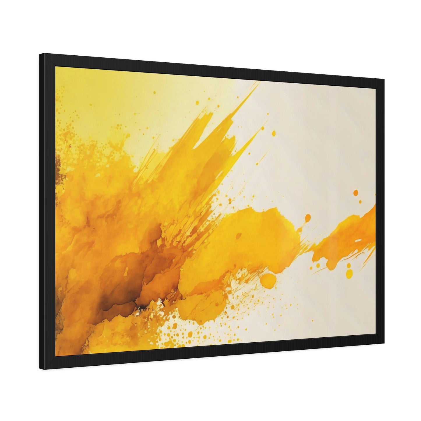 Abstract Sunshine: Bold and Cheerful Framed Poster and Canvas Print Art Featuring a Yellow Abstract Design