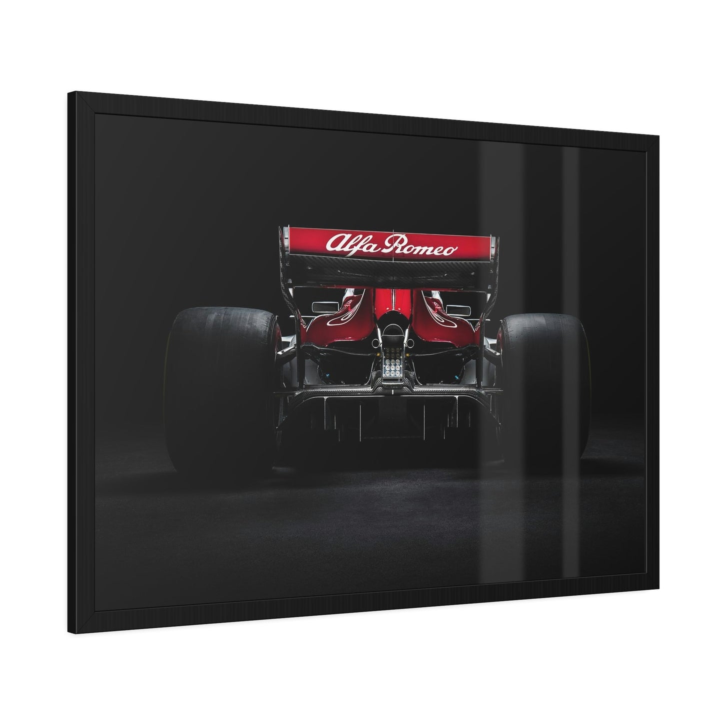 The F1 Rush: High Octane Wall Art on Natural Canvas
