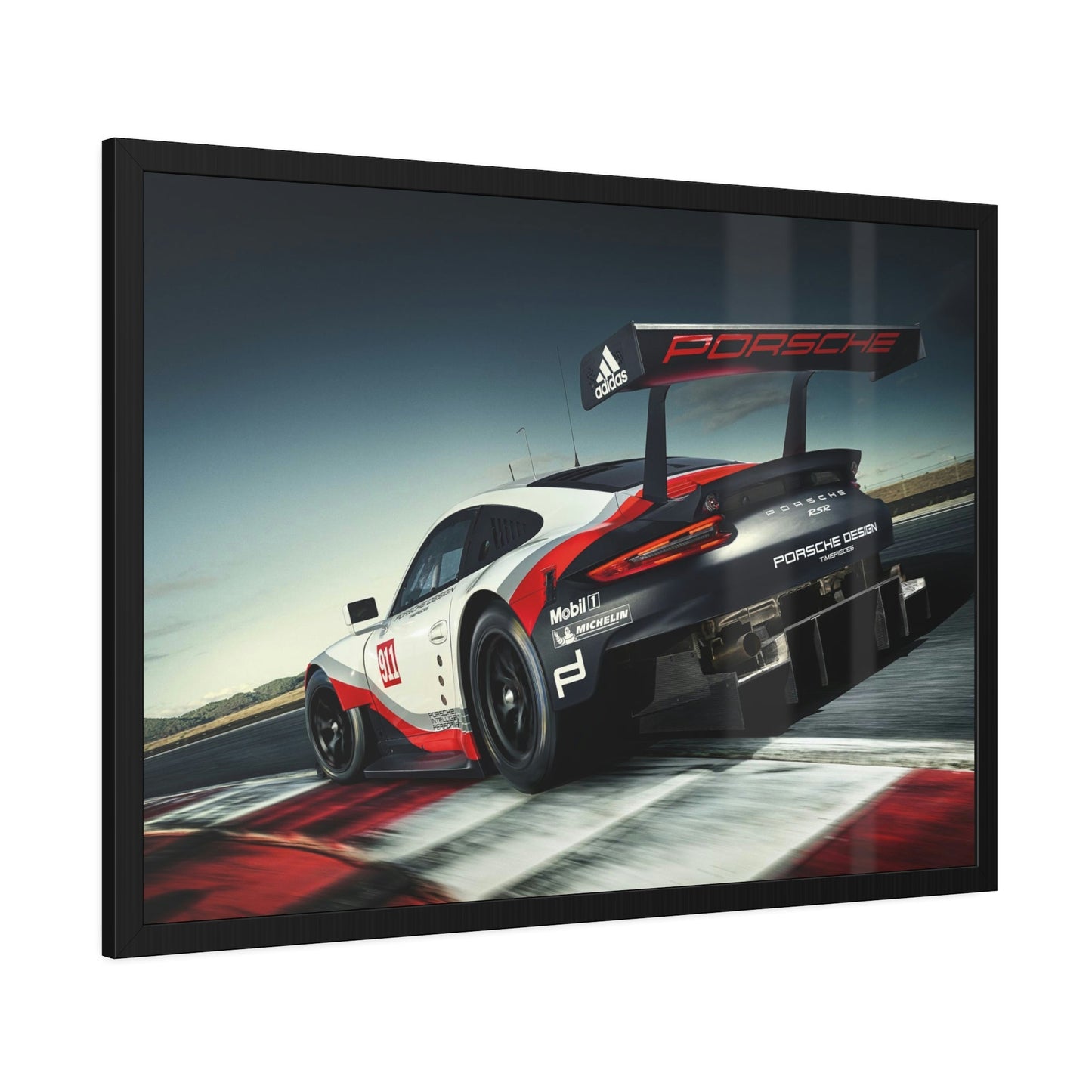 Porsche in Motion: A Framed Canvas & Poster Art Piece That Depicts the Speed and Grace of Porsche