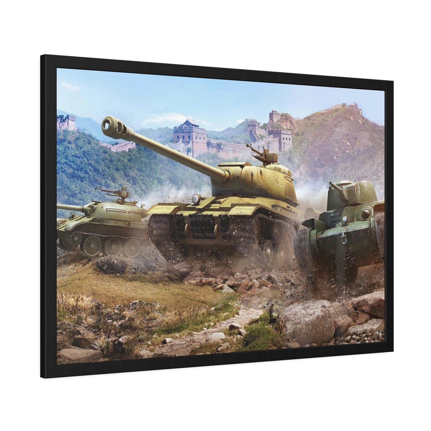 Battlefield Reflections: Evocative World of Tanks Cavnas & Poster Wall Art