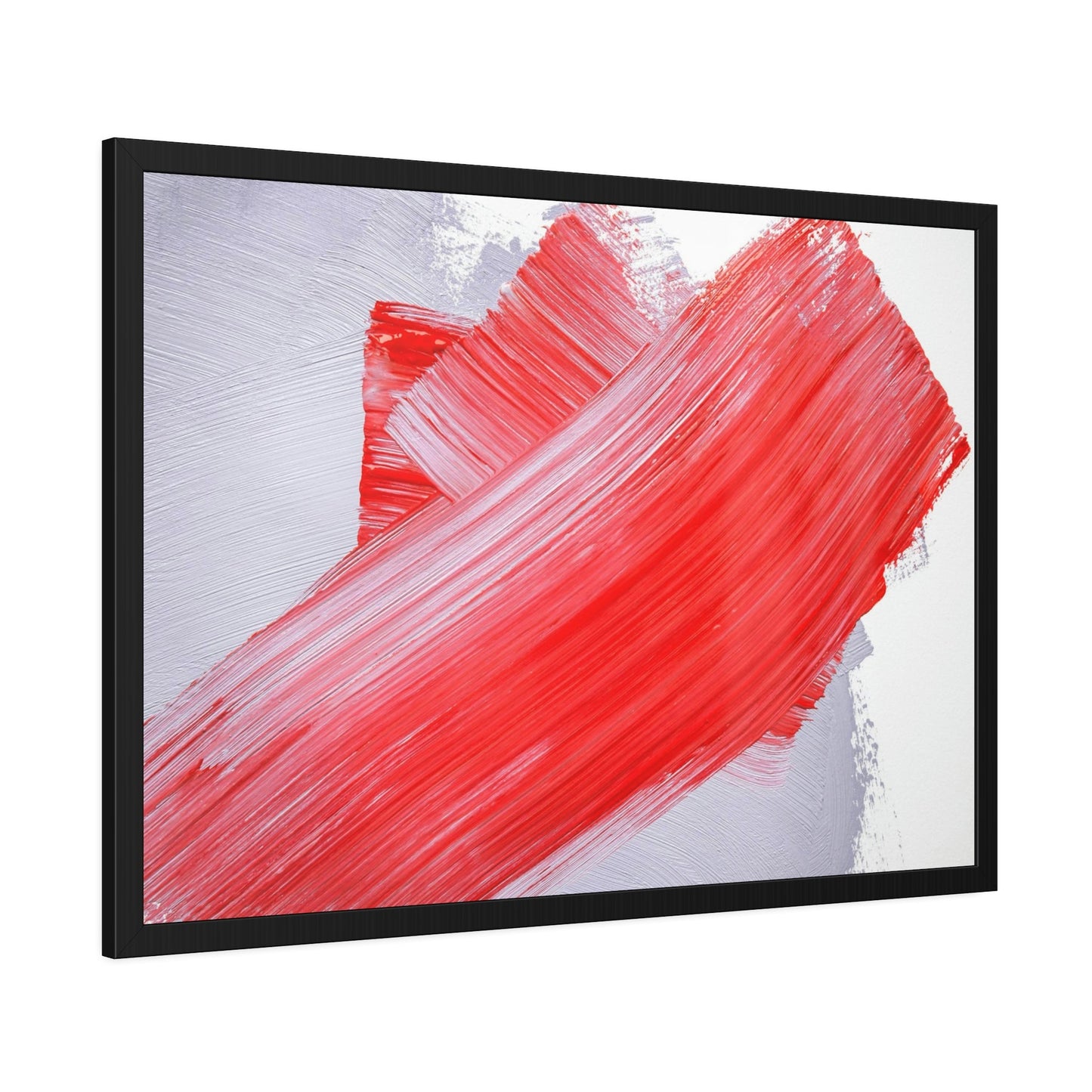 Red Abstract Delight: Natural Canvas and Framed Poster for Your Wall Art