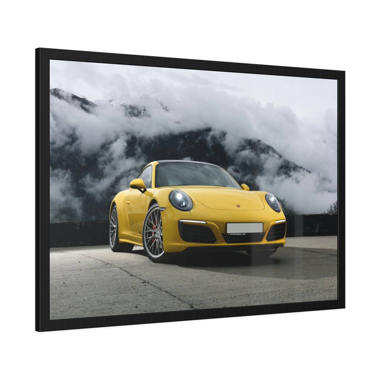 Porsche in the Mountains: A Scenic Canvas & Poster Print for Adventurers