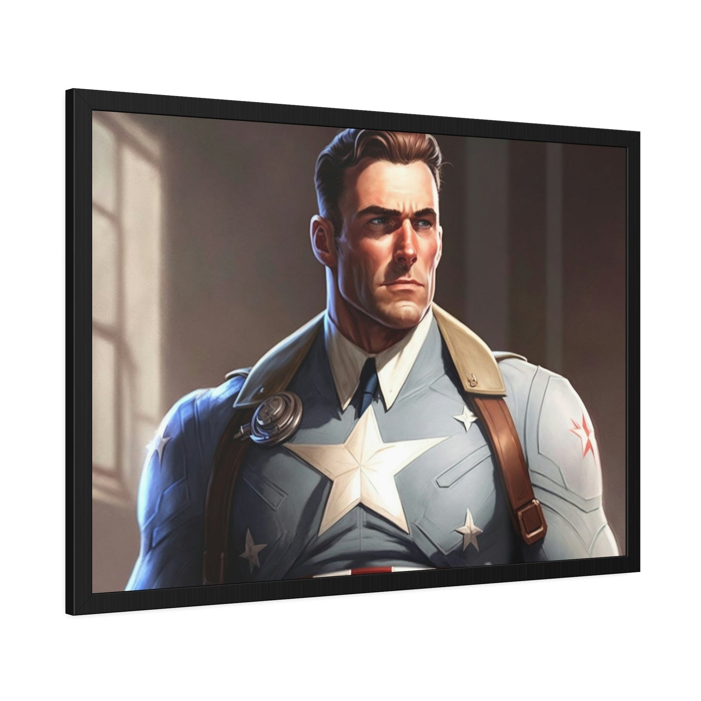 Heroic Strength: Natural Canvas and Art Prints of Captain America