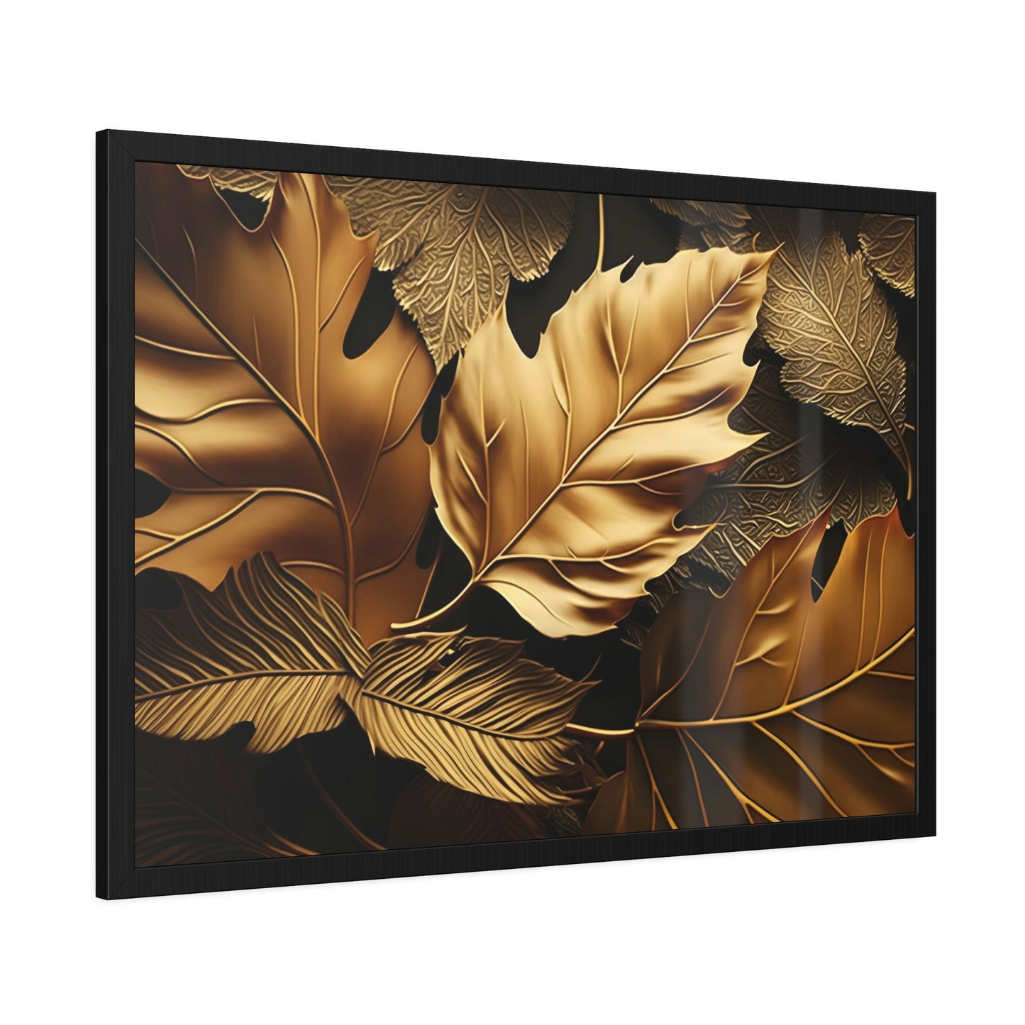 Radiant Splendor: Gold Abstract Canvas & Poster Wall Art