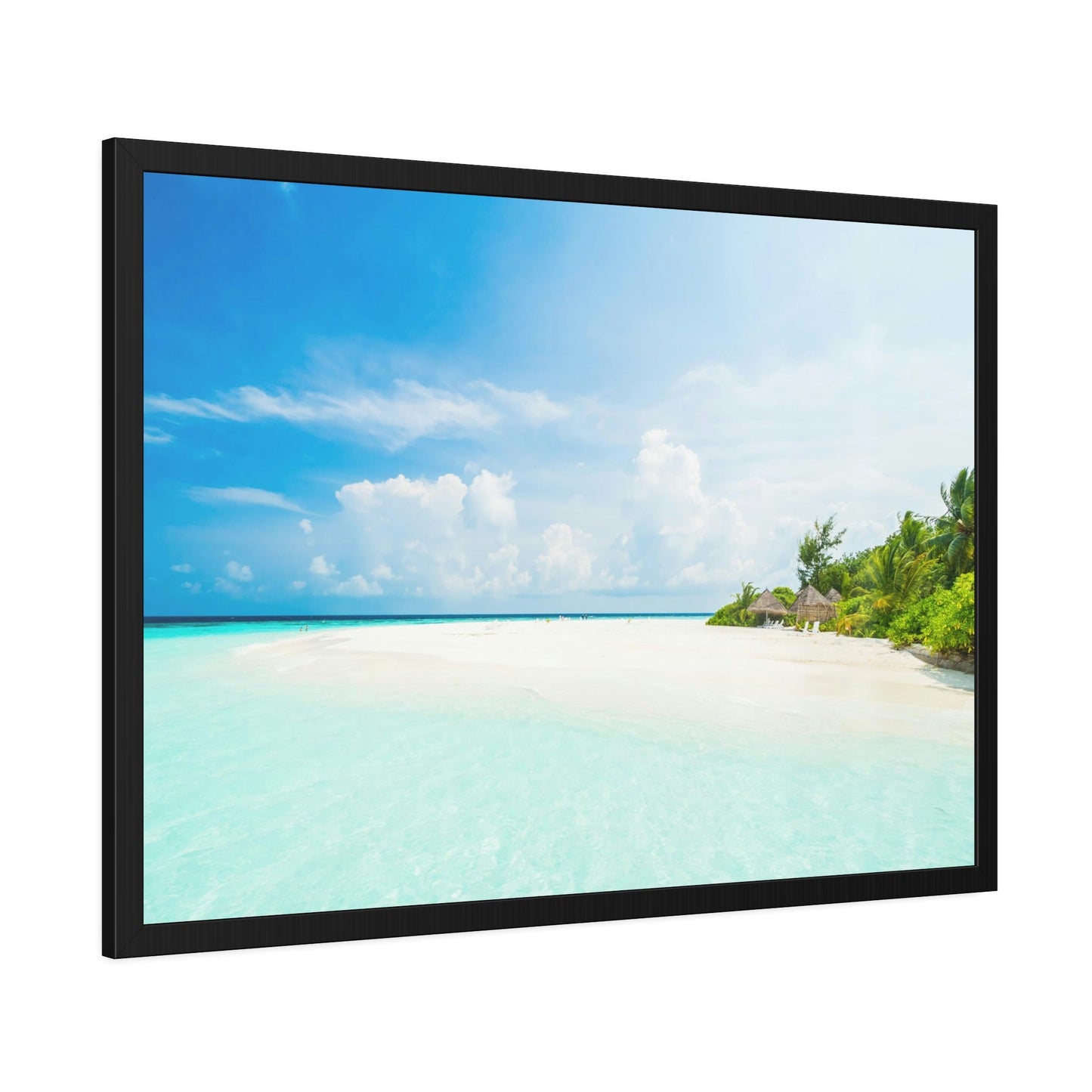 Sun-Kissed Shores: Wall Art of a Vibrant Island Beach on Canvas & Poster