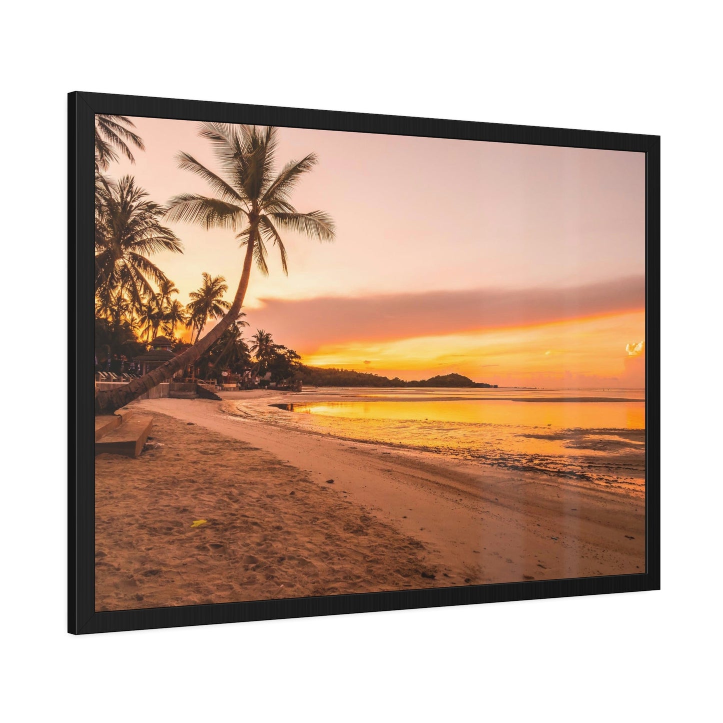 Seaside Sunset: Canvas Print of a Breathtaking Beach Sunset on an Island