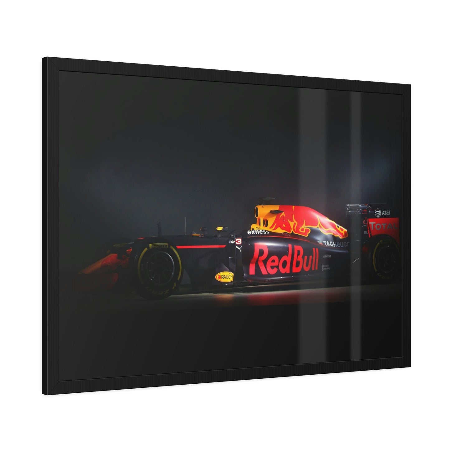 The Art of Winning: Bold F1 Car Print on Framed Canvas & Poster
