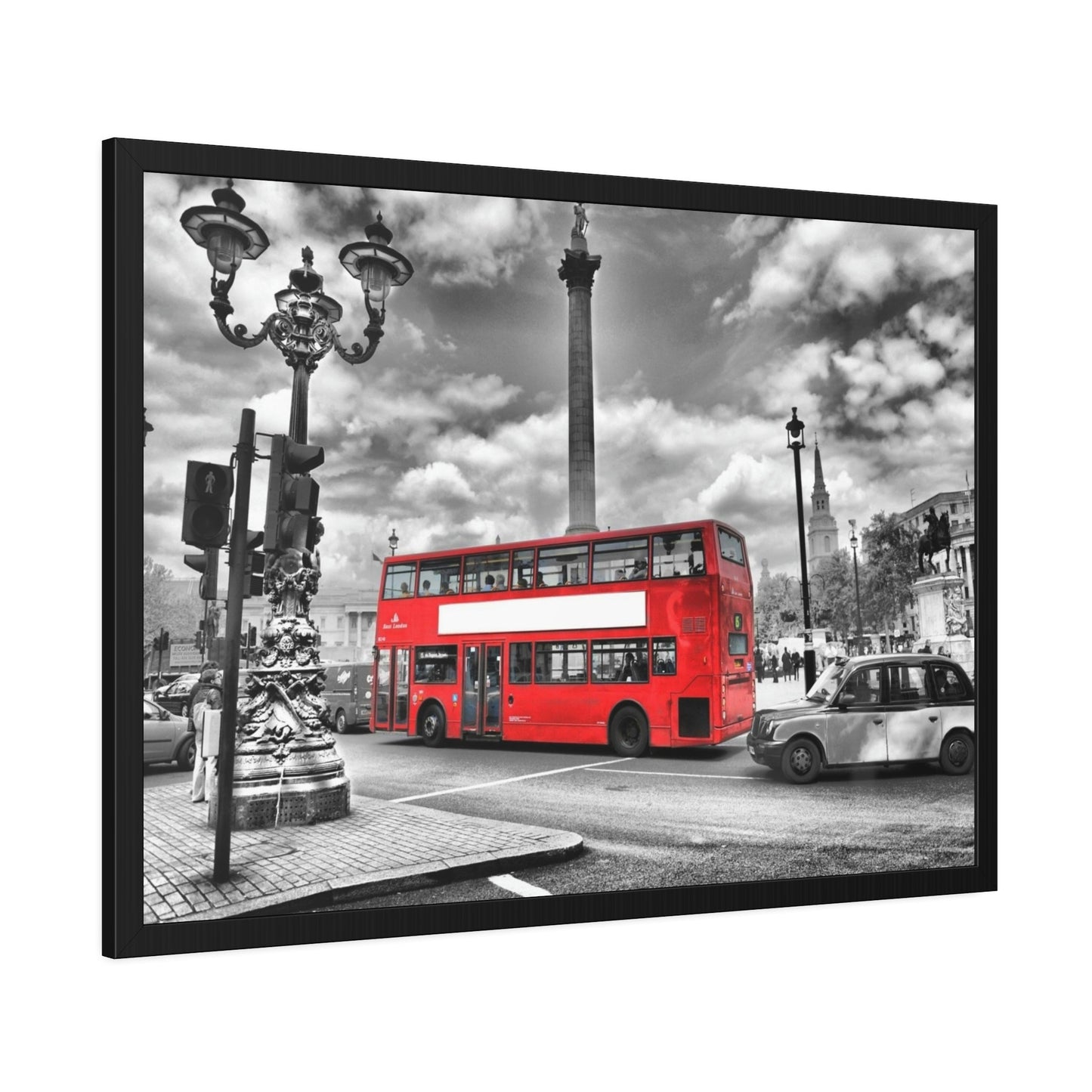 Journey in Motion: Dynamic Bus Art on Framed Canvas
