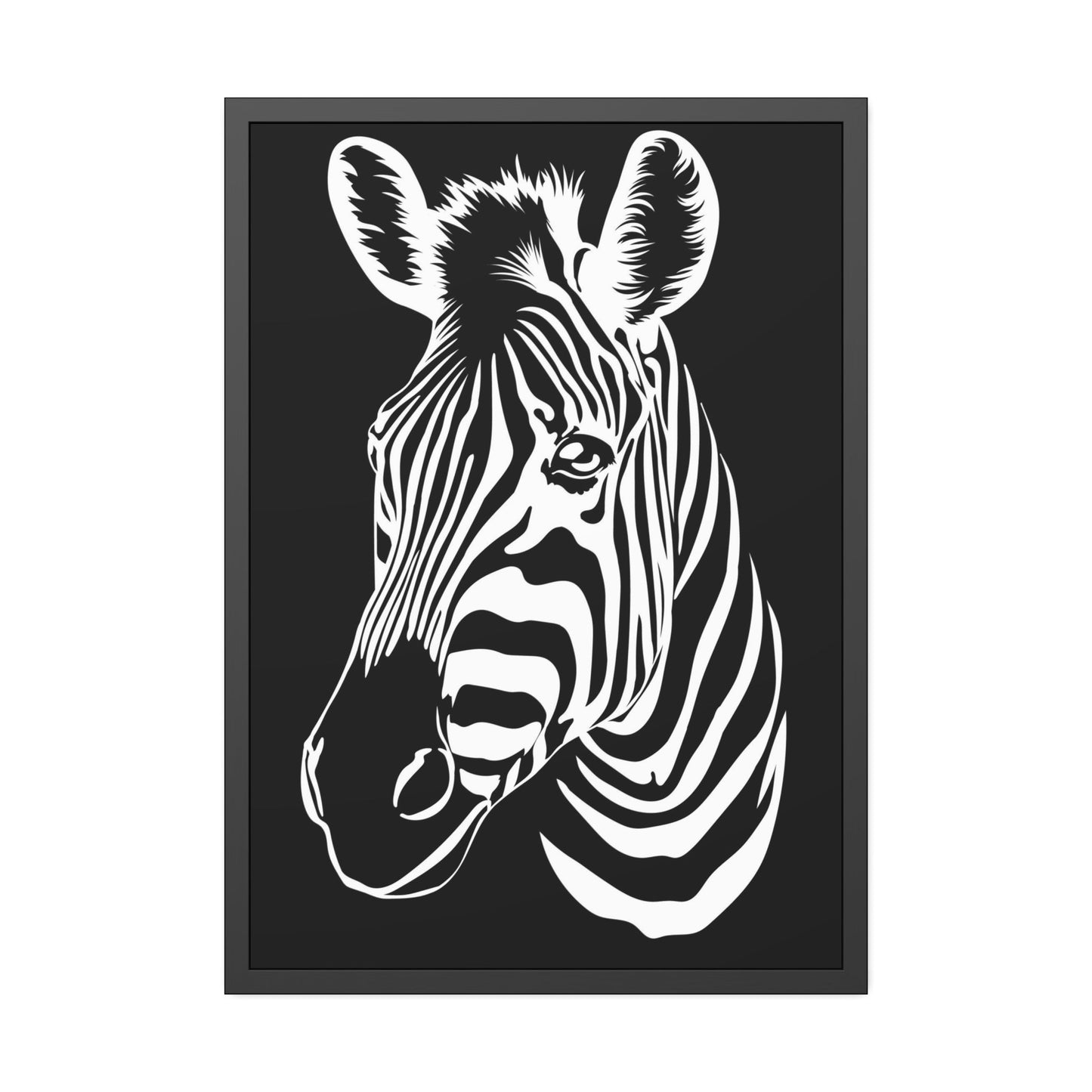Black and White Wonder: Zebra Print on High-Quality Canvas