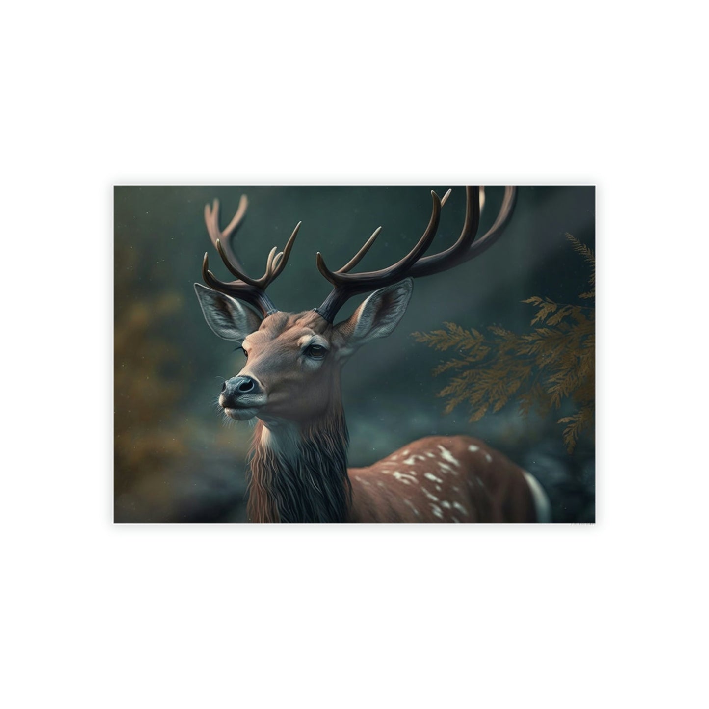 Deer Portrait: A Canvas Wildlife Showcase