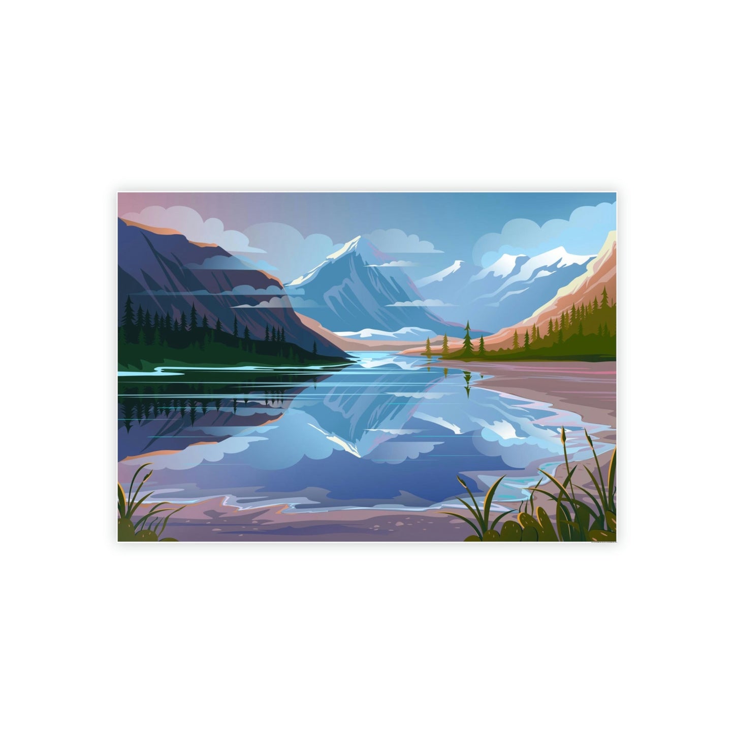 Reflections of Serenity: Natural Canvas Wall Art of Tranquil Lakes and Rivers