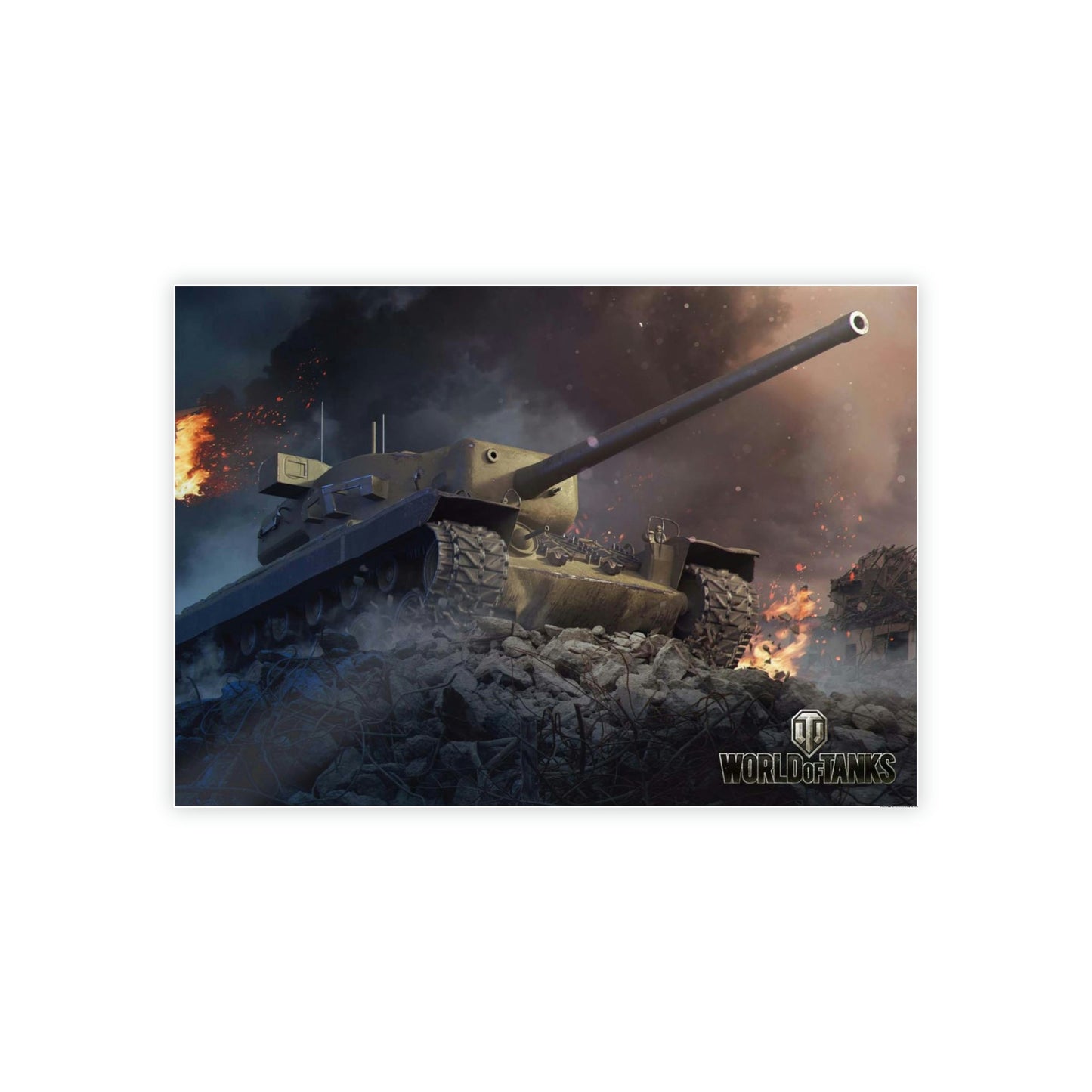 Armored Warriors in Motion: Striking World of Tanks Canvas Wall Art