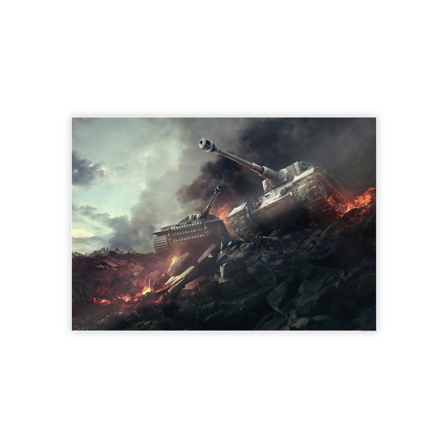 In the Line of Fire: Striking World of Tanks Canvas & Poster Wall Art