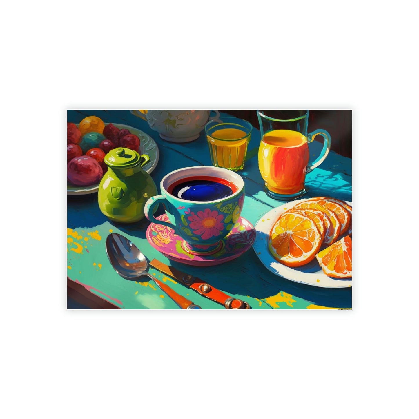 Scrumptious Start: Natural Canvas Print of a Tasty Breakfast Buffet