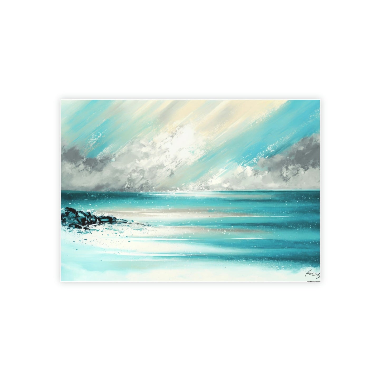Coastal Dreams: Canvas & Poster Print of Abstract Ocean Art