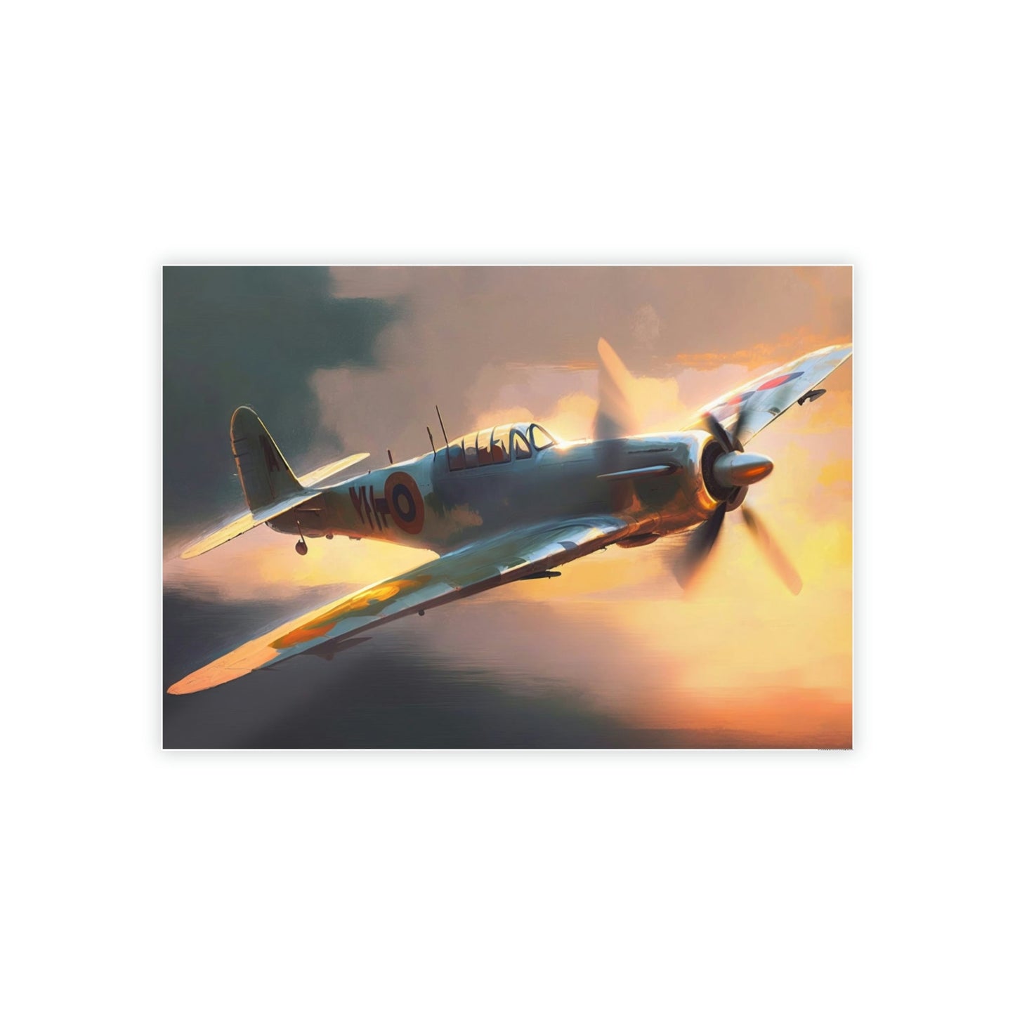 Flying High: Stunning Canvas Print of Aircraft in Action