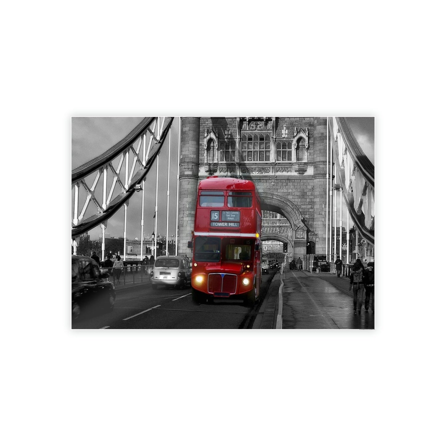 City Rhythms: High-Quality Print on Canvas & Poster portraying a Vibrant Bus