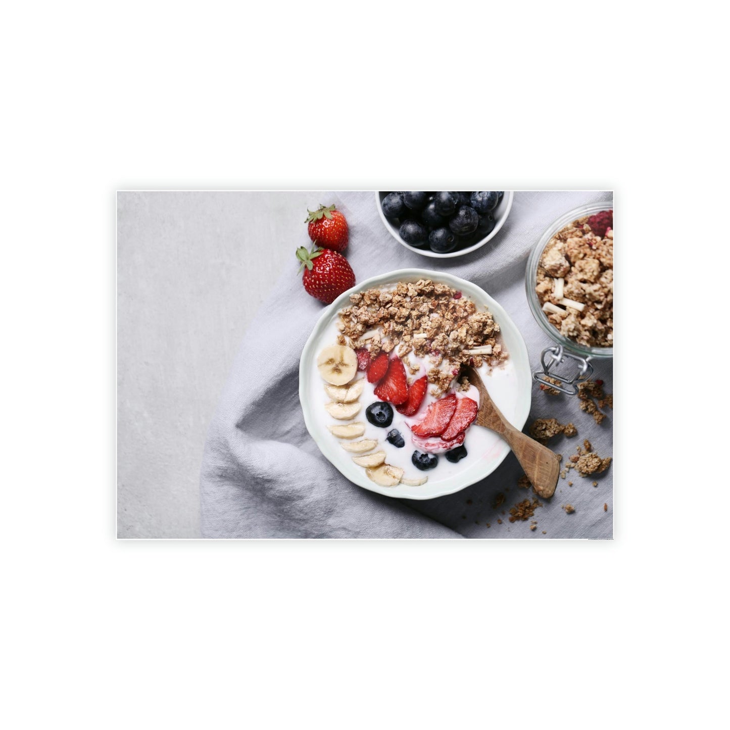 Delicious Morning: Canvas Print of a Sumptuous Breakfast Spread