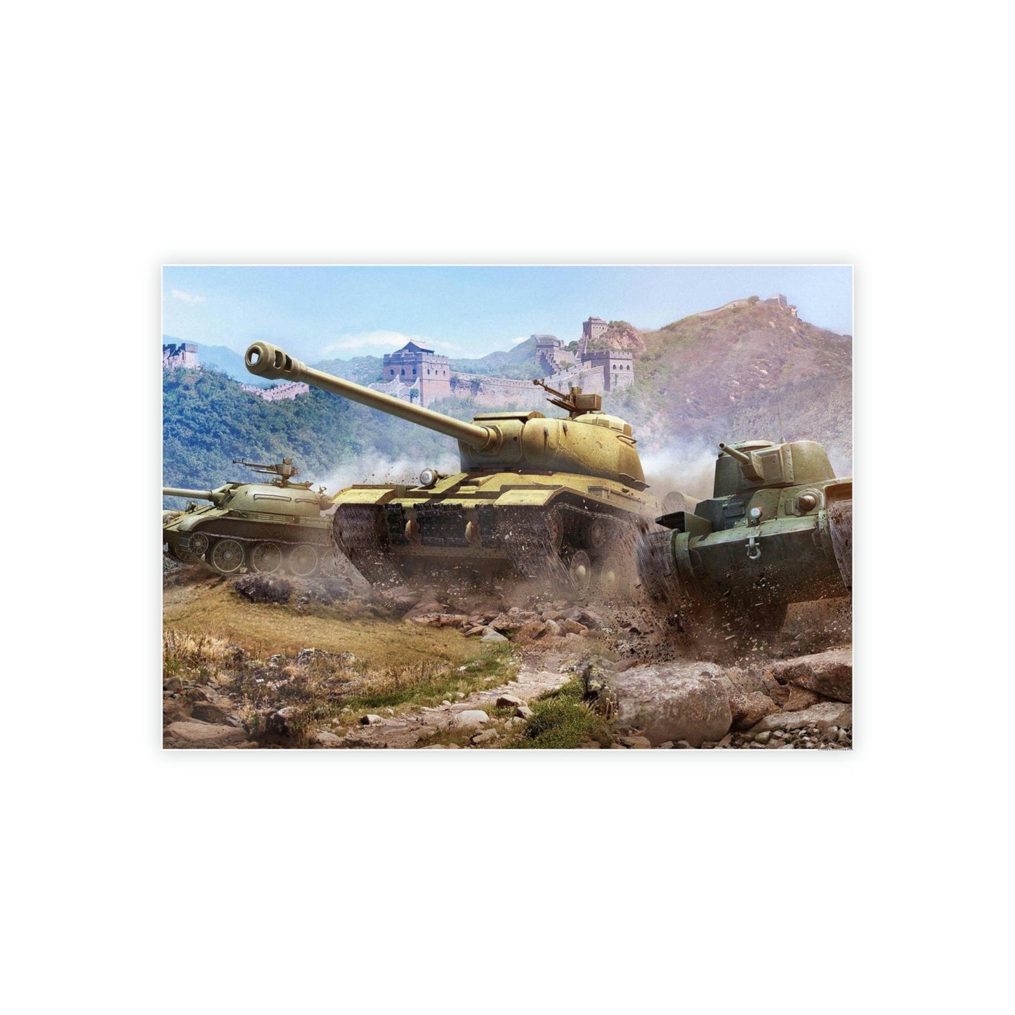 Battlefield Reflections: Evocative World of Tanks Cavnas & Poster Wall Art