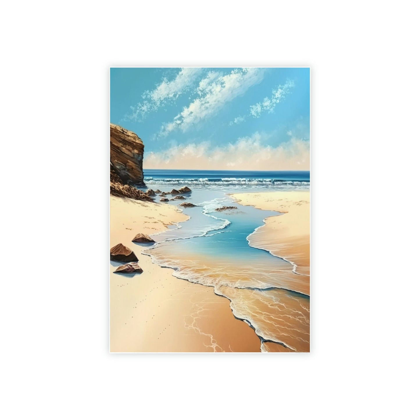 Coastal Charm: A Sandy Beach Landscape