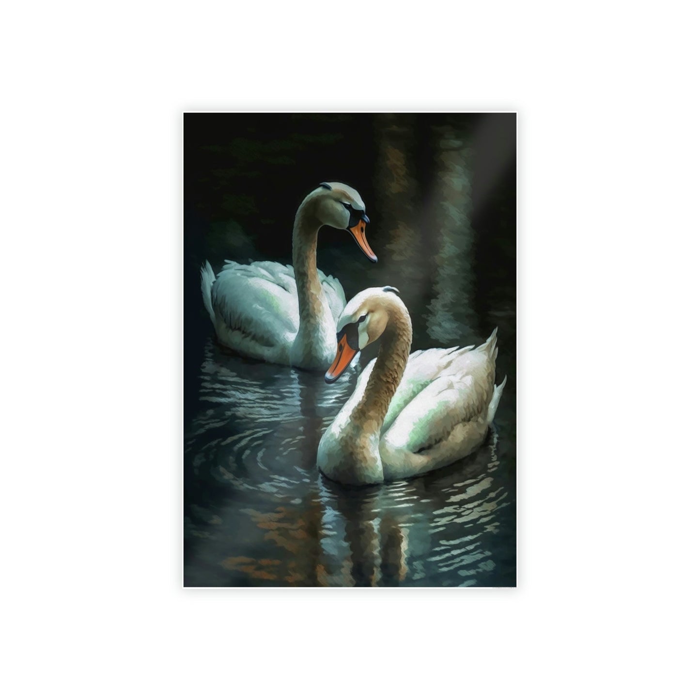 Swan Lake: A Dreamy Painting on Canvas