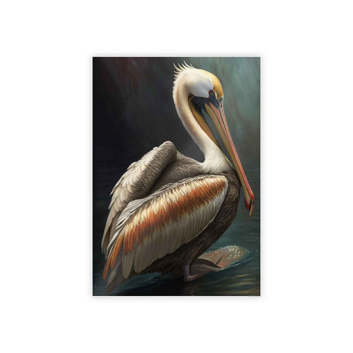 Pelican Portrait: An Artistic Canvas Showcase