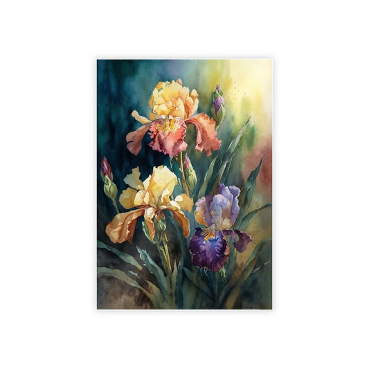 Iris Melodies: A Canvas of Floral Rhythms and Textures