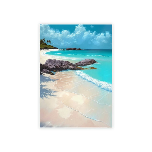 Blue Waters: Framed Canvas and Wall Art of Caribbean Beach Scenery