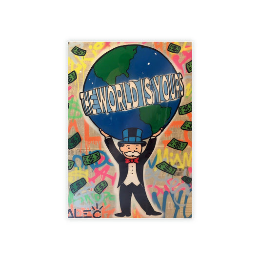 Street Art Royalty: Alec Monopoly on Canvas and Framed Poster