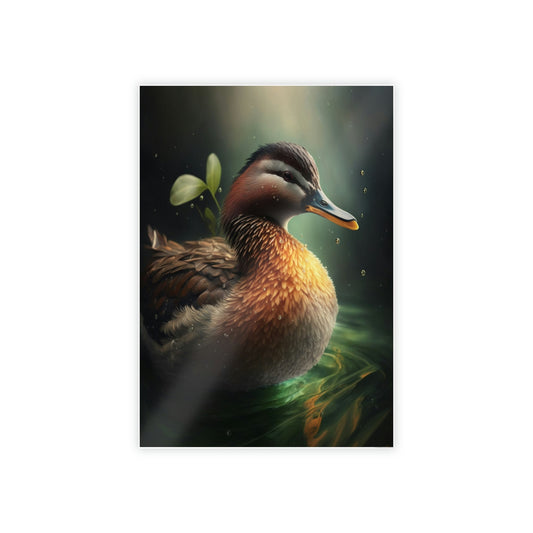 Graceful Waterfowl: A Painting of Duck in Motion