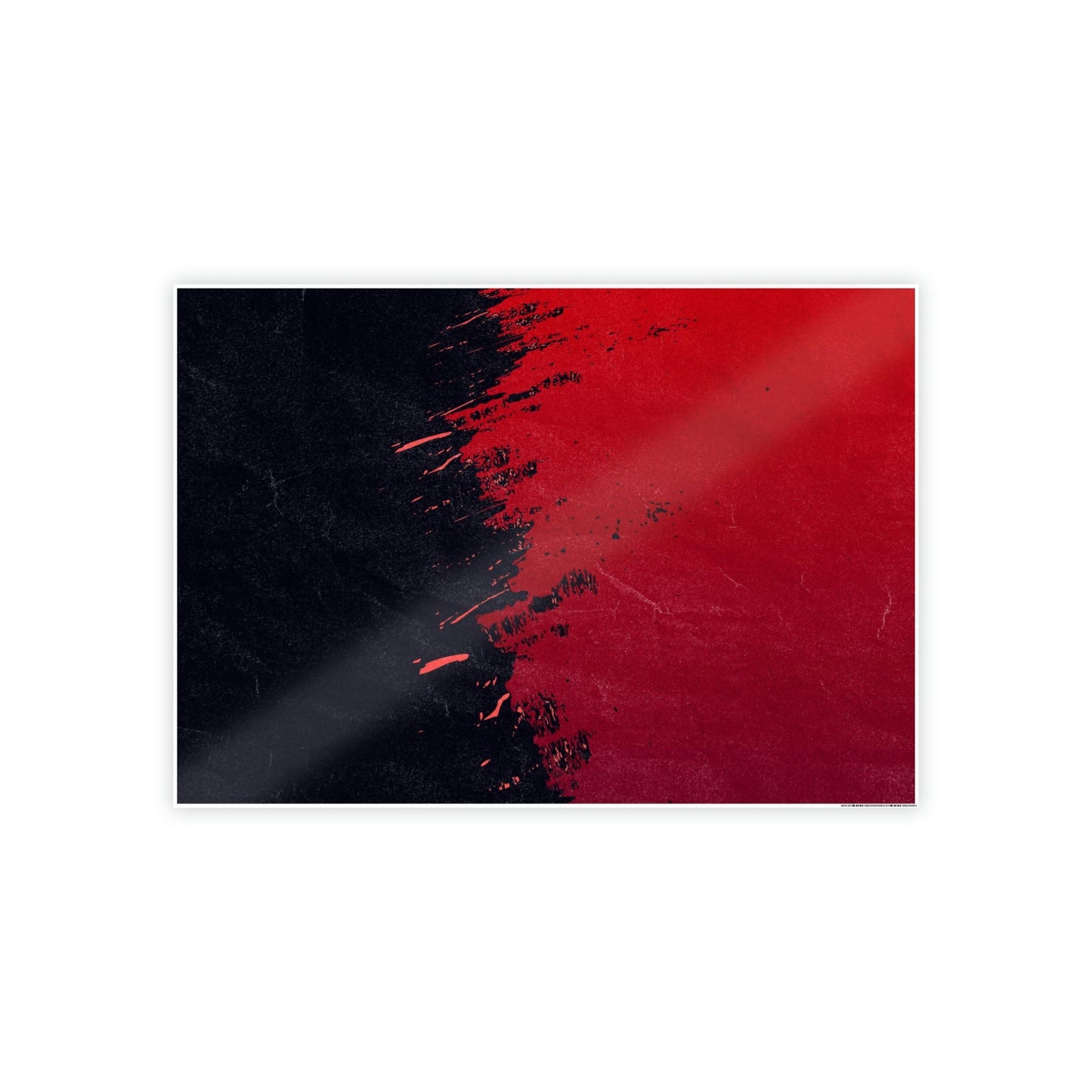 Passion and Power: Red Abstract Art on Natural Canvas and Prints