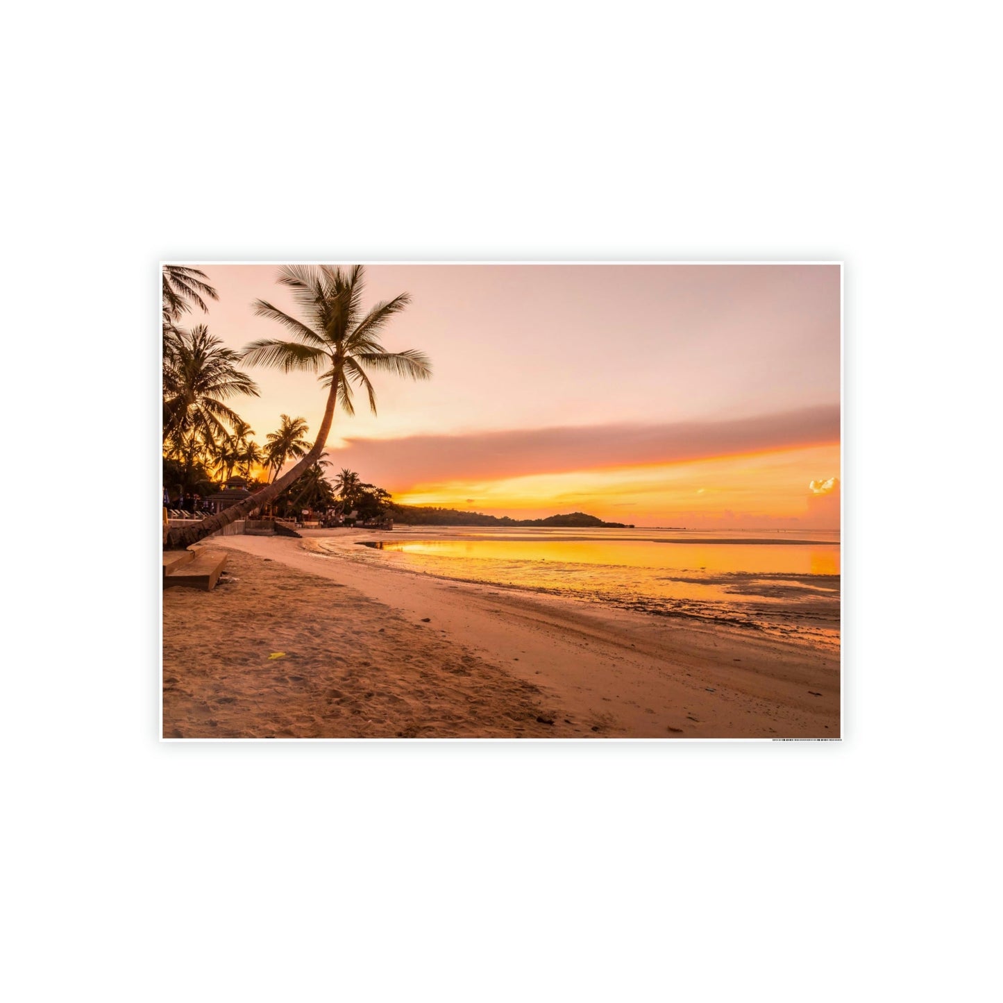 Seaside Sunset: Canvas Print of a Breathtaking Beach Sunset on an Island