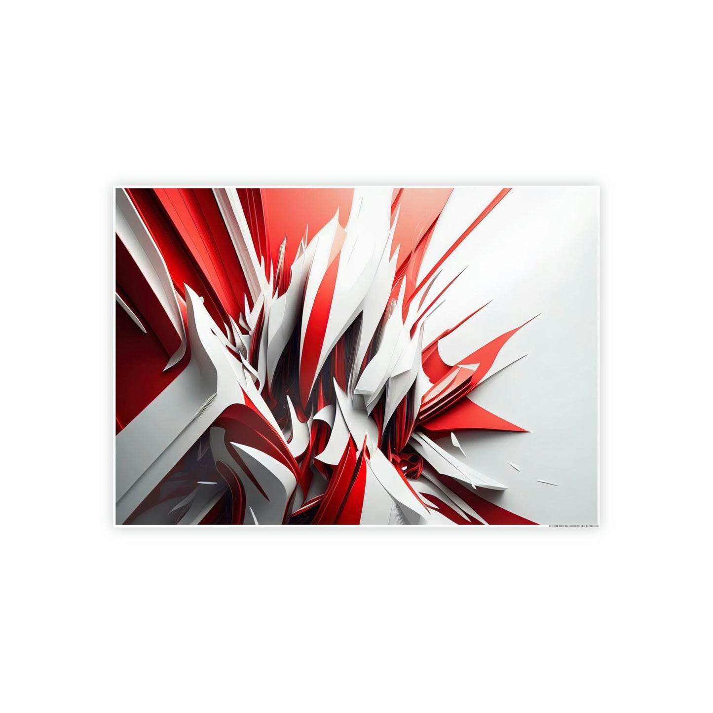 The Art of Intensity: Red Abstract Print on Canvas and Wall Art