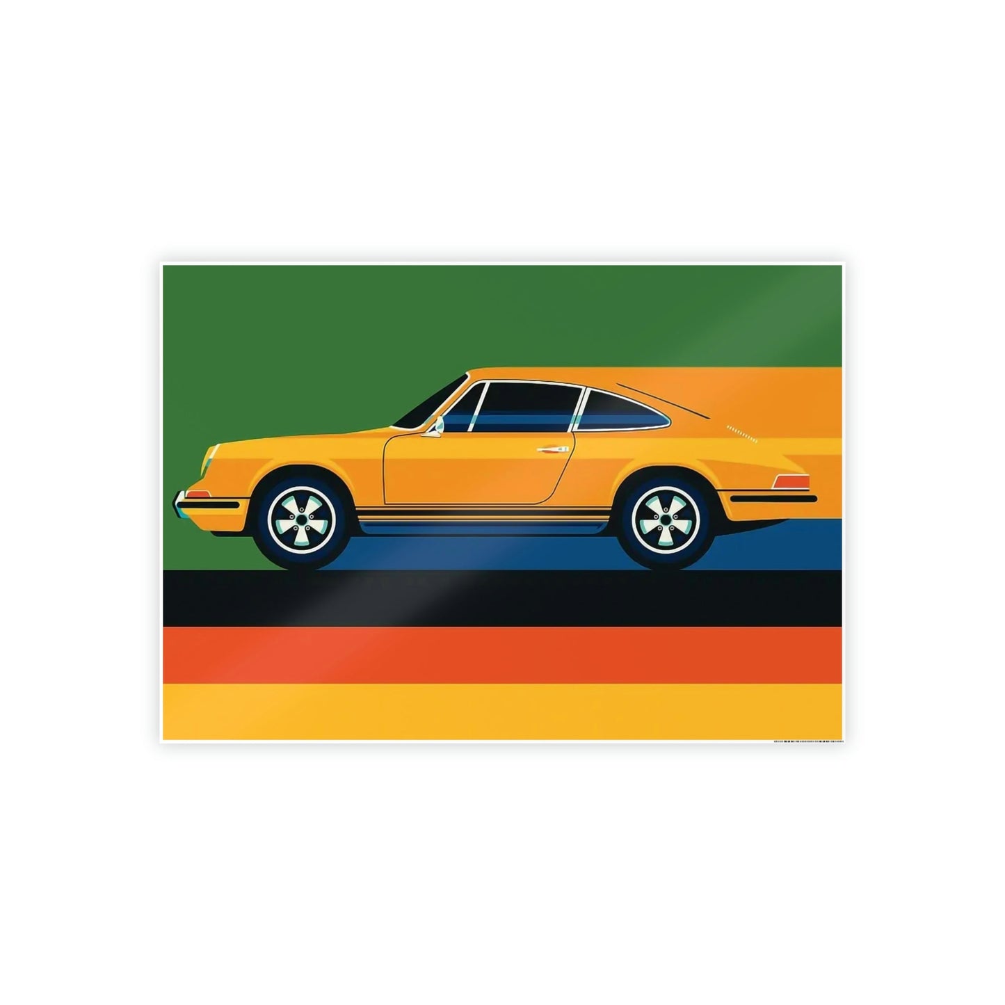 Legendary Speed: A Print on Canvas & Poster of the Classic Porsche