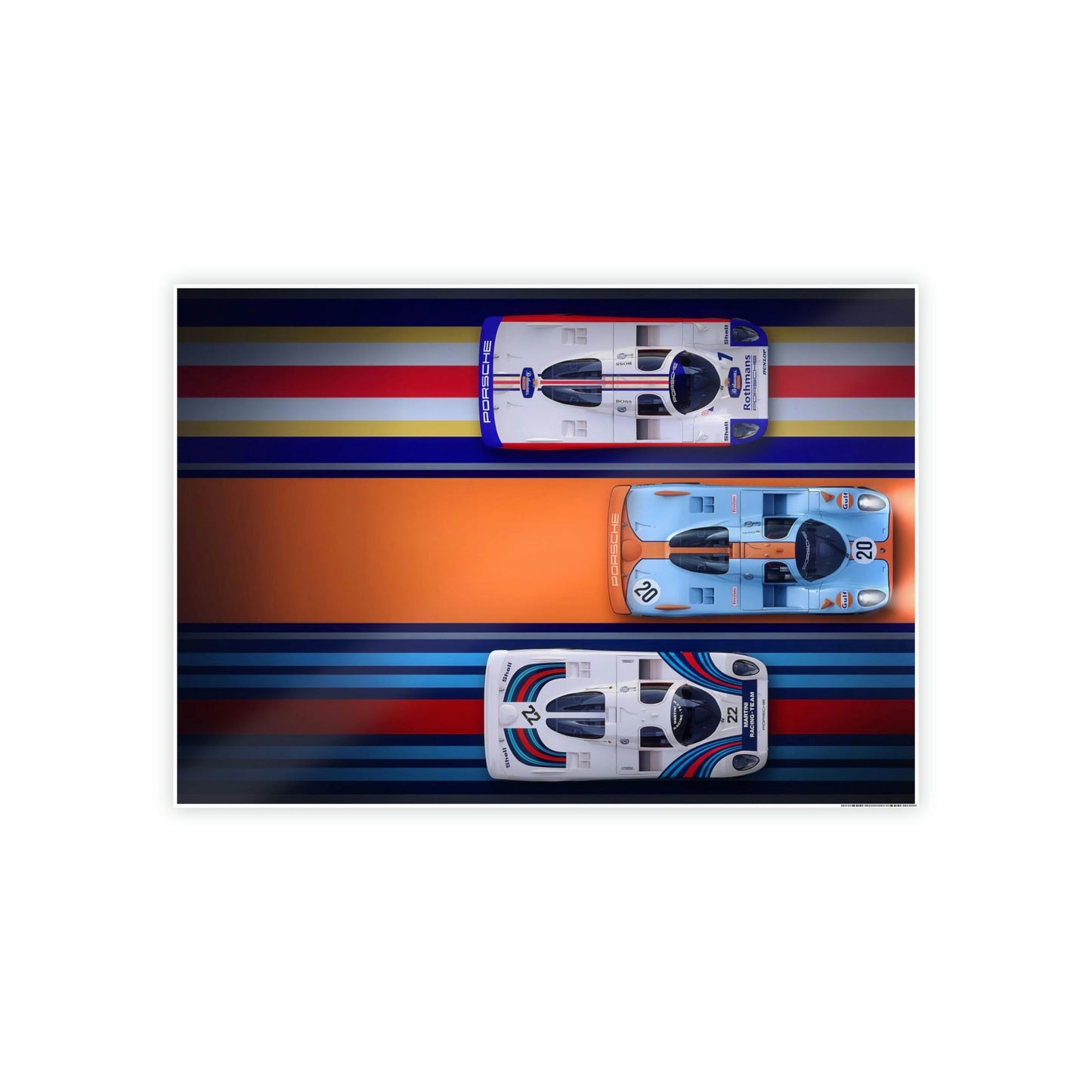 Speed Demons: A Canvas & Poster Print of a Porsche on the Racetrack