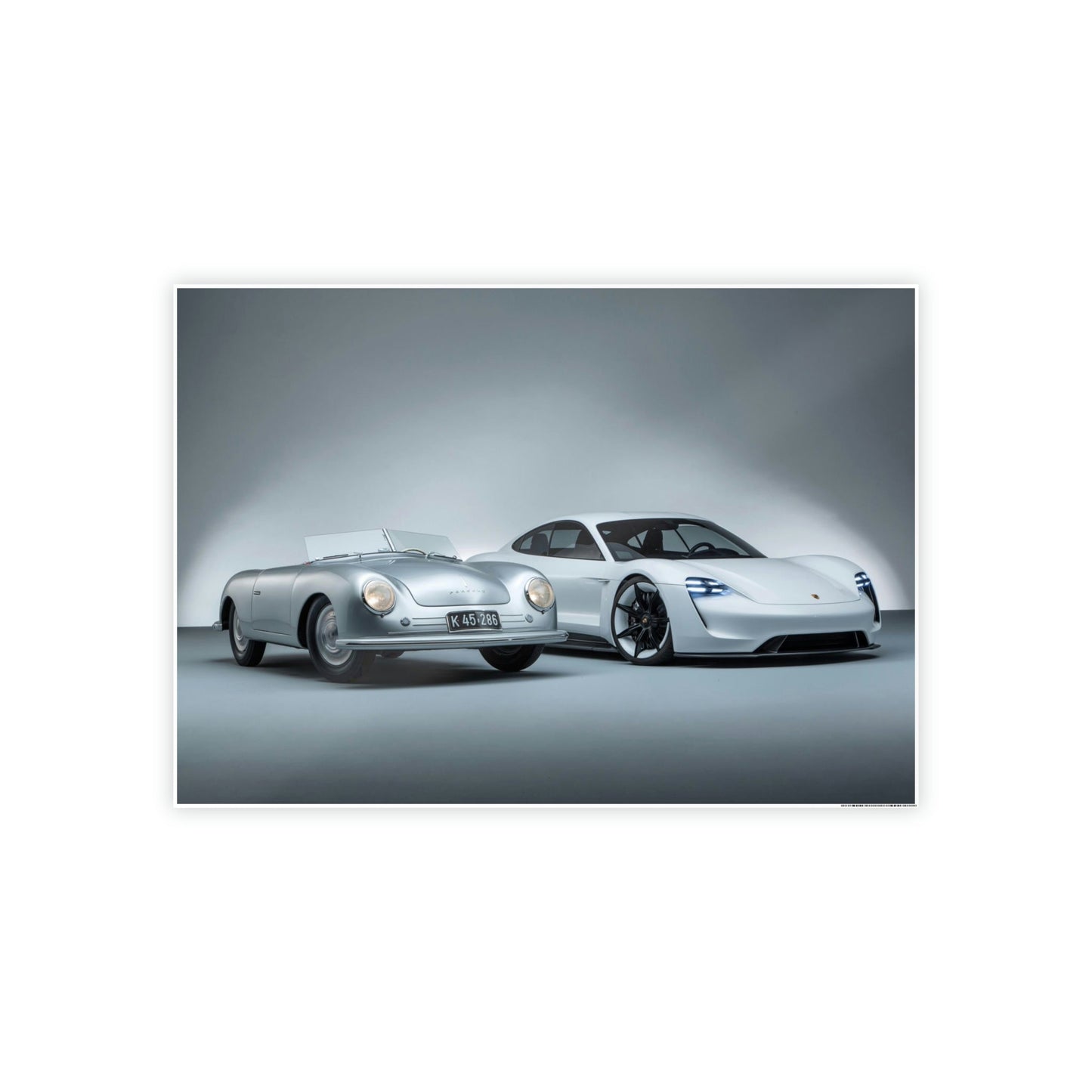 Porsche Pair: A High-Quality Print on Canvas & Poster of Two Classic Cars