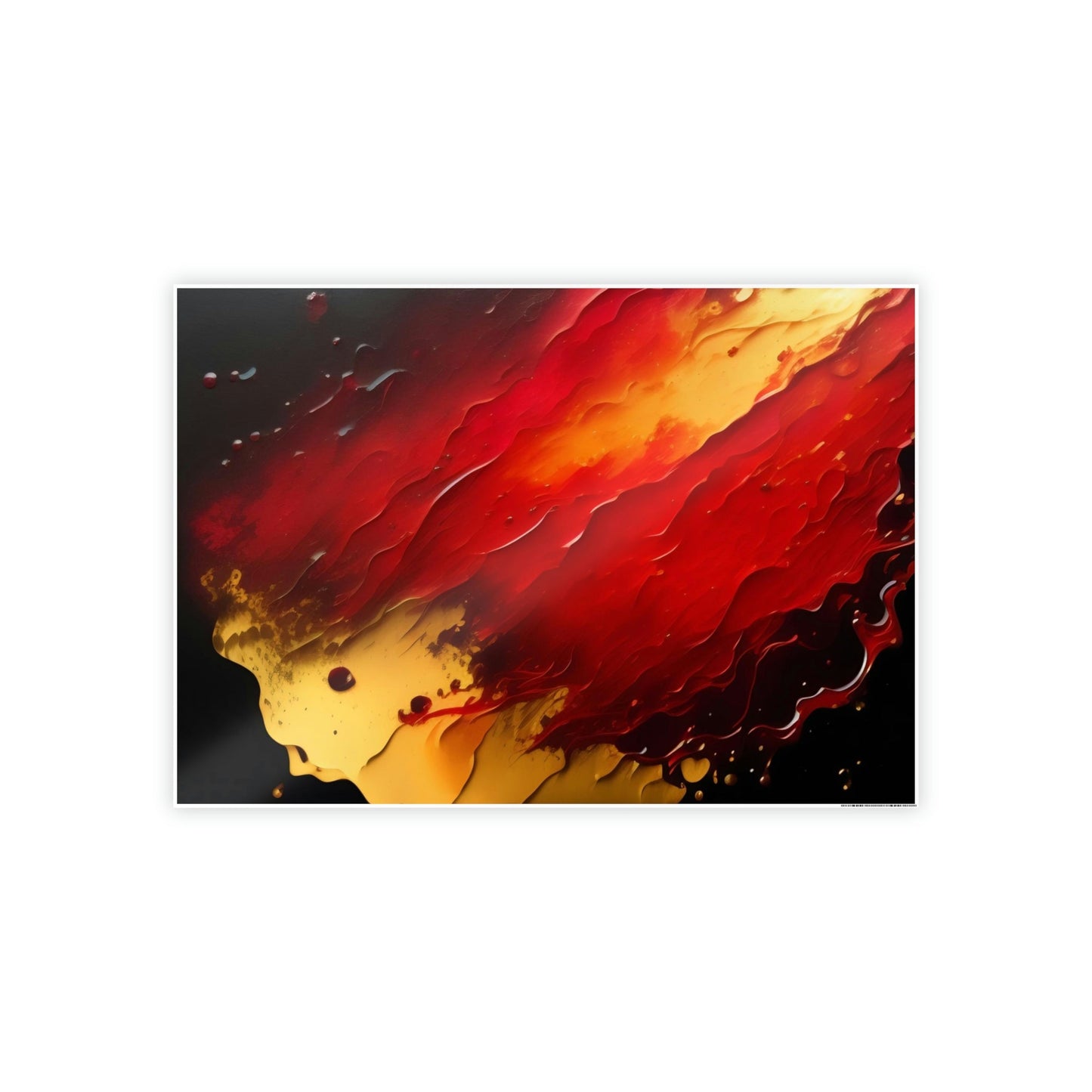 Shades of Passion: A Red Abstract Art Print on Poster and Canvas