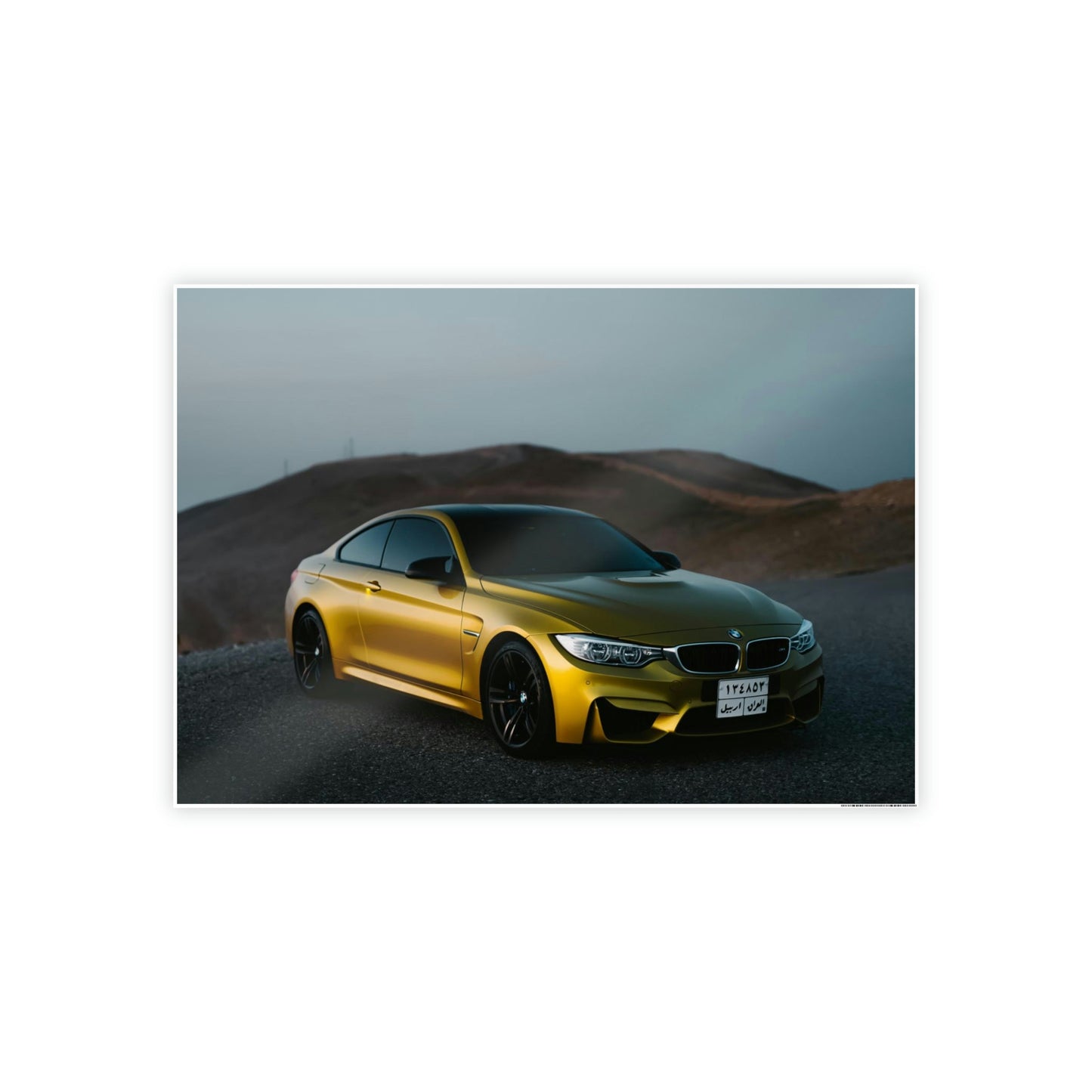 BMW's Engineering Excellence: Striking Wall Art on Natural Canvas & Poster