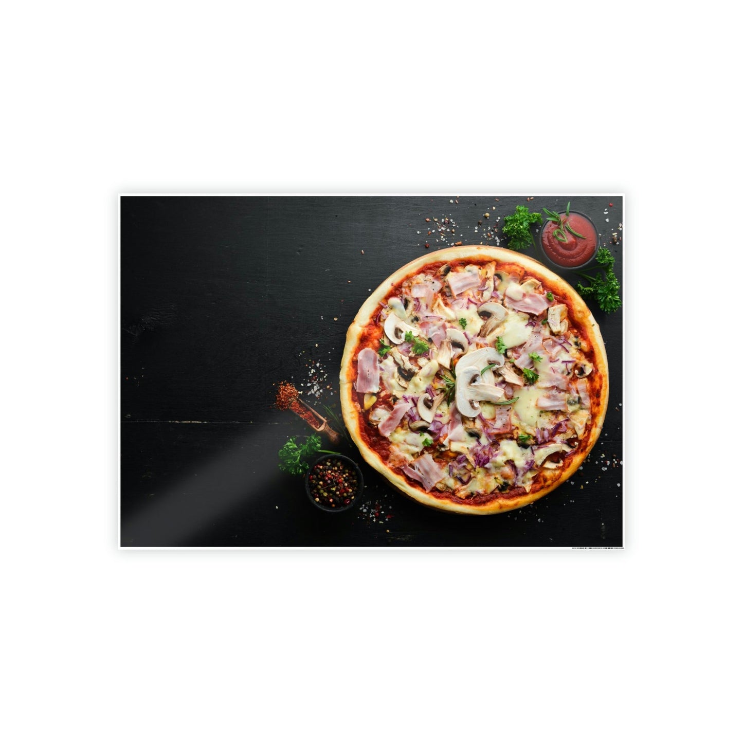 Delicious Delight: Natural Canvas Wall Art of Mouth-Watering Pizza Images for Foodies